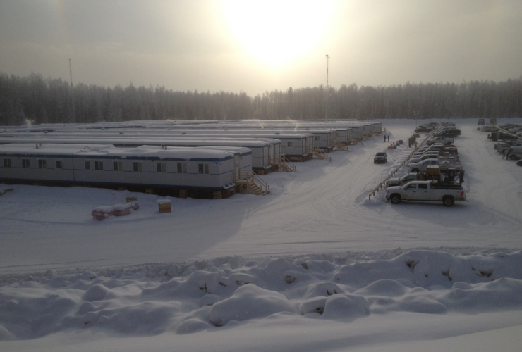 Man camp, Alberta, pipeline camp, industrial camp