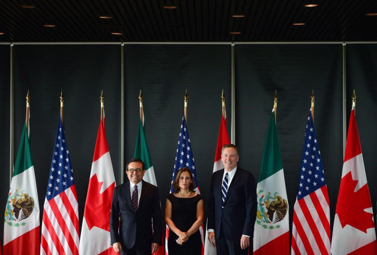 Chrystia Freeland, Ildefonso Villarreal, Robert E. Lighthizer, NAFTA negotiations, Global Affairs Canada