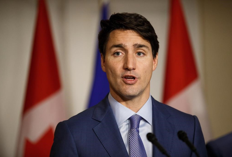 Prime Minister Justin Trudeau,media availability, Fairmont Hotel Macdonald, Edmonton,