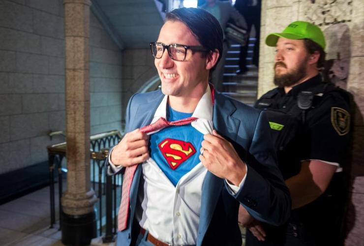 Clark Kent, Justin Trudeau, House of Commons, Ottawa, Halloween, costume