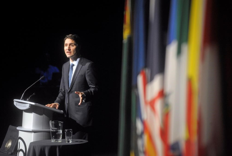 Prime Minister Justin Trudeau, Symons Lecturer, Confederation Centre of the Arts, Charlottetown, 