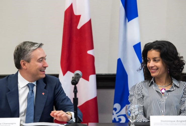 Minister of International Trade, Francois-Philippe Champagne, Quebec's Minister of the Economy, Science and Innovation, Dominique Anglade, NAFTA, Montreal, 