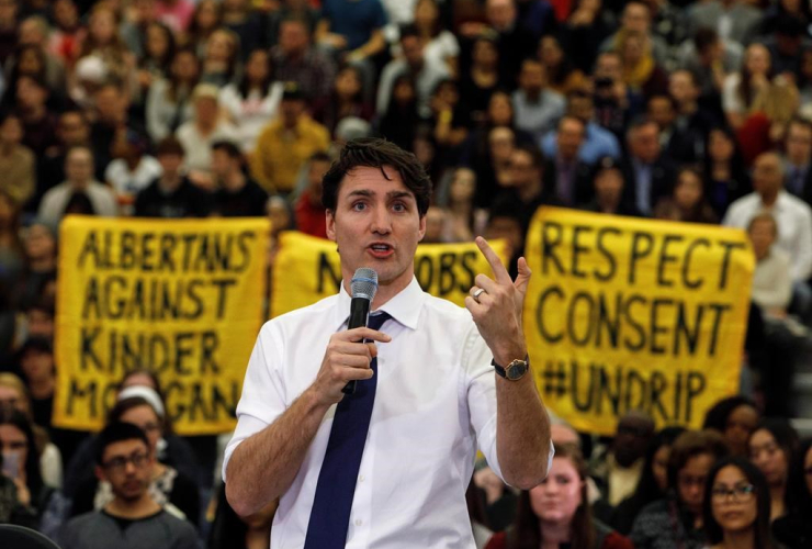 Prime Minister Justin Trudeau, town hall meeting, Edmonton,