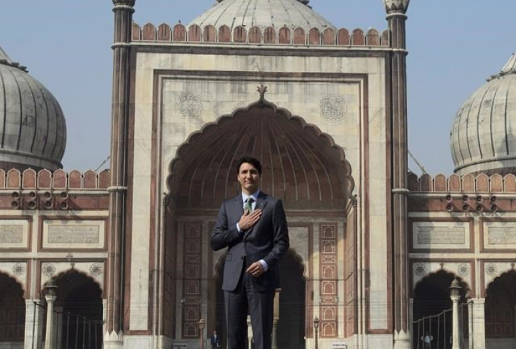 Prime Minister Justin Trudeau, Jama Masjid Mosque, New Delhi, India,