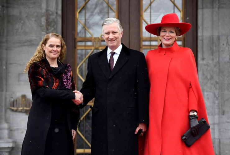 Governor General Julie Payette, King Philippe, Queen Mathilde, Belgium, 