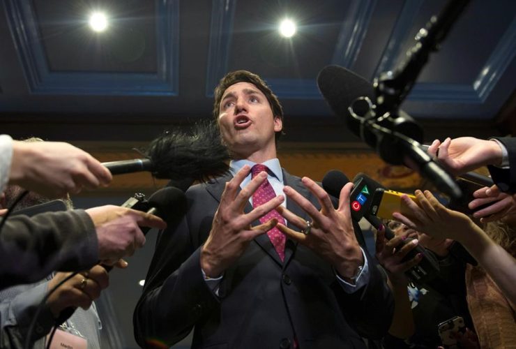 Prime Minister Justin Trudeau, reporters, GBC Resource Efficiency Workshop B7, G7 meeting,