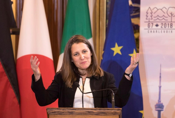 Canadian Minister of Foreign Affairs Chrystia Freeland, G7 Outreach session, non-G7 Women Foreign Ministers, 