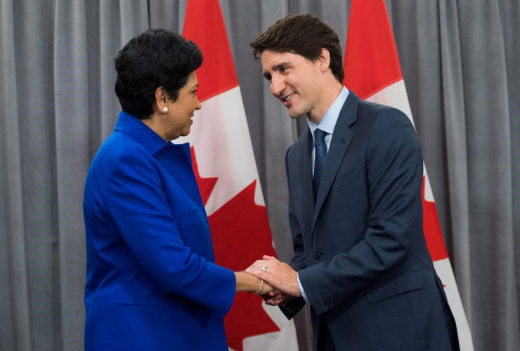 Prime Minister Justin Trudeau, Indra Nooy, 