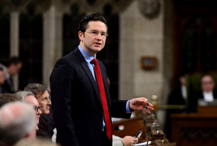 Conservative MP Pierre Poilievre, House of Commons, Parliament Hill,