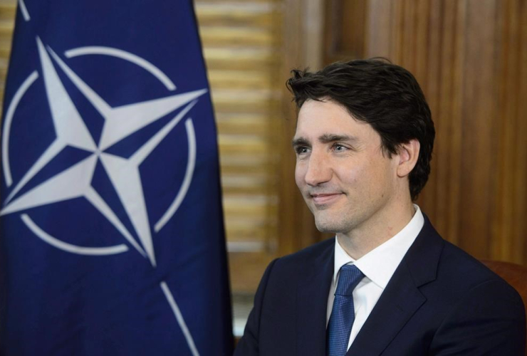 Prime Minister Justin Trudeau, NATO Secretary General Jens Stoltenberg, 