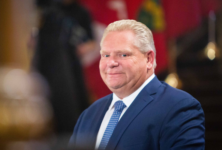Ontario Premier Doug Ford at his Queen's Park swearing-in ceremony in Toronto on June 29, 2018. Photo by Alex Tétreault
