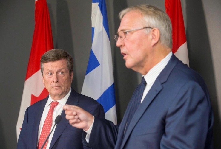Bill Blair, federal minister of border security and organized crime reduction, Mayor John Tory,
