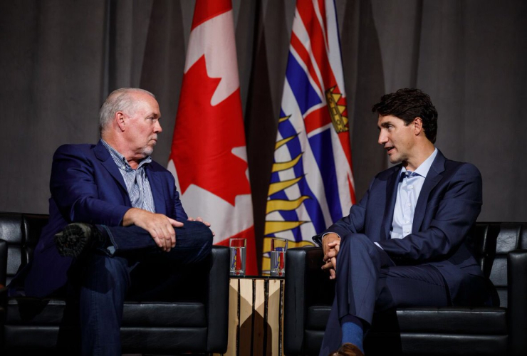 Justin Trudeau, John Horgan, Nanaimo, British Columbia