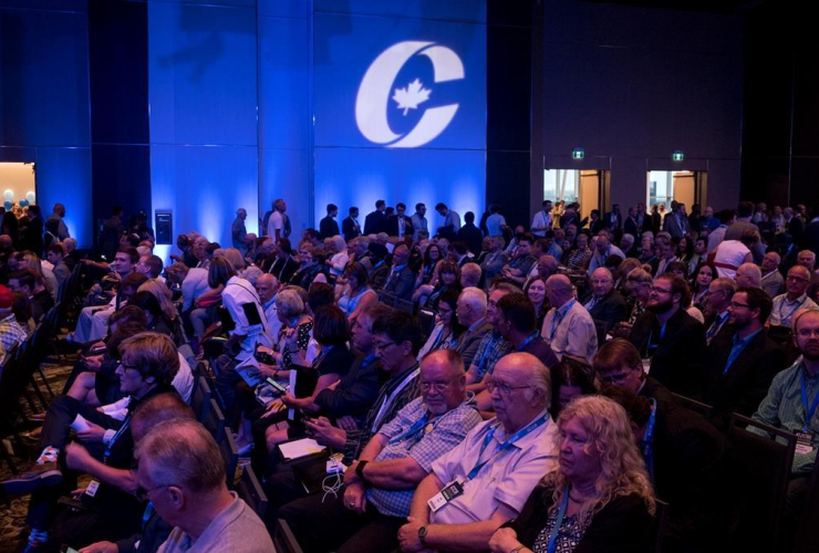Supporters, opening ceremony, Conservative national convention, Halifax, 