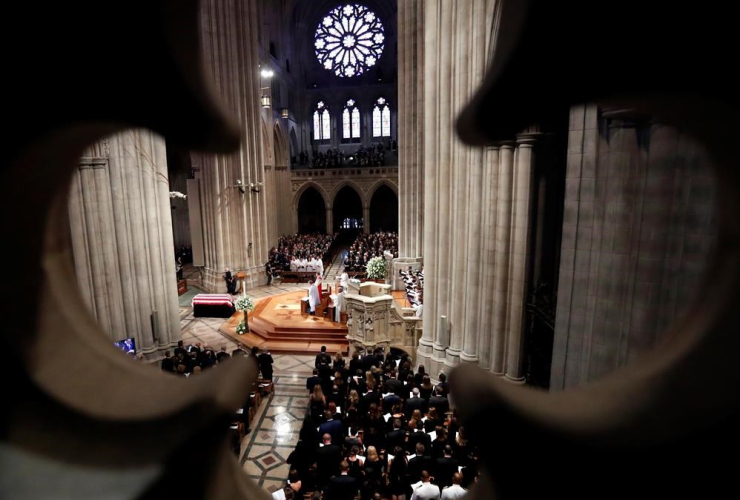 memorial service, Sen. John McCain, Washington National Cathedral, Washington,