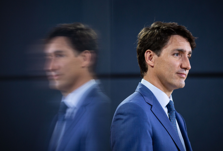 Prime Minister Justin Trudeau meets with the press in the National Press Gallery Theatre to talk about the parliamentary semester that just ended earlier today, on Wednesday June 20th, 2018. Photo by Alex Tétreault