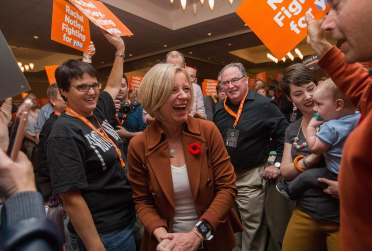 Rachel Notley, supporters, Alberta, NDP Convention,