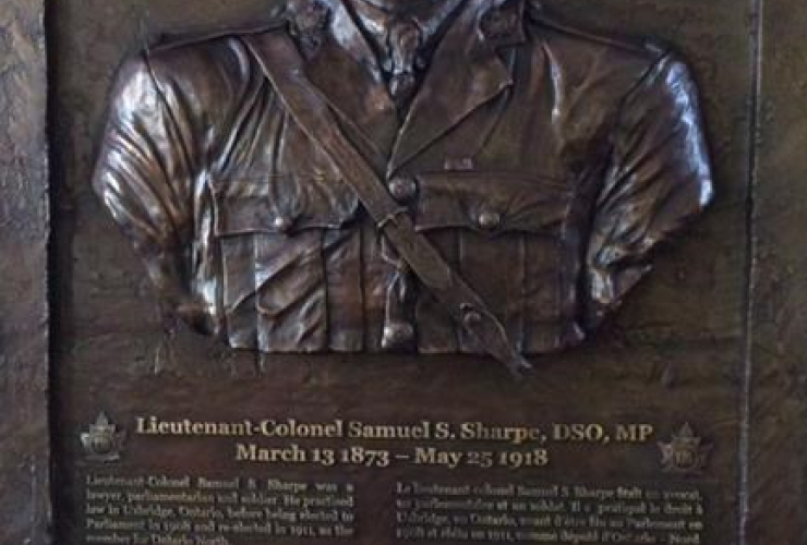 bronzed relief, Lt.- Col. Samuel Sharpe, Tyler Briley, 