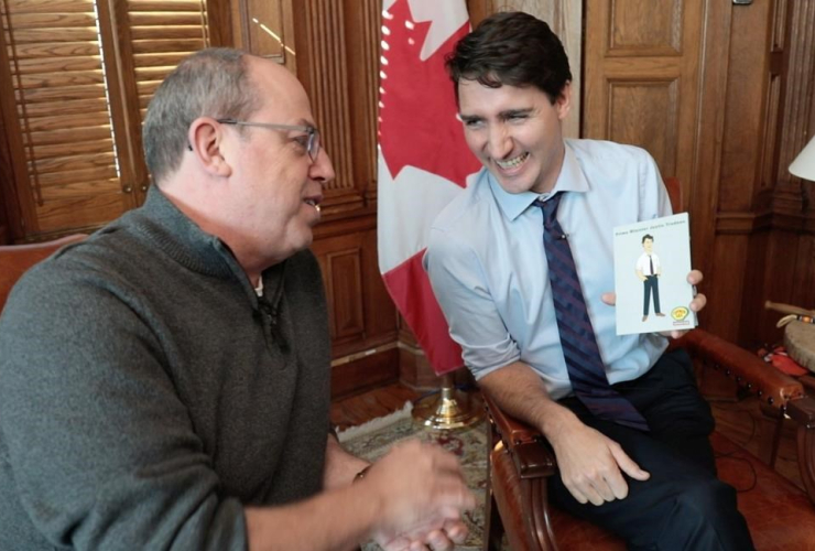 Prime Minister Justin Trudeau, animation, actor Brent Butt, 