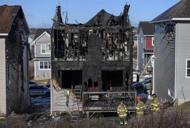 Firefighters, house fire, Spryfield community, Halifax, 