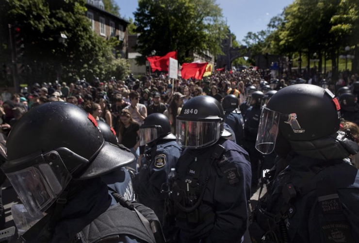 Protesters, Quebec City, G7 summit,