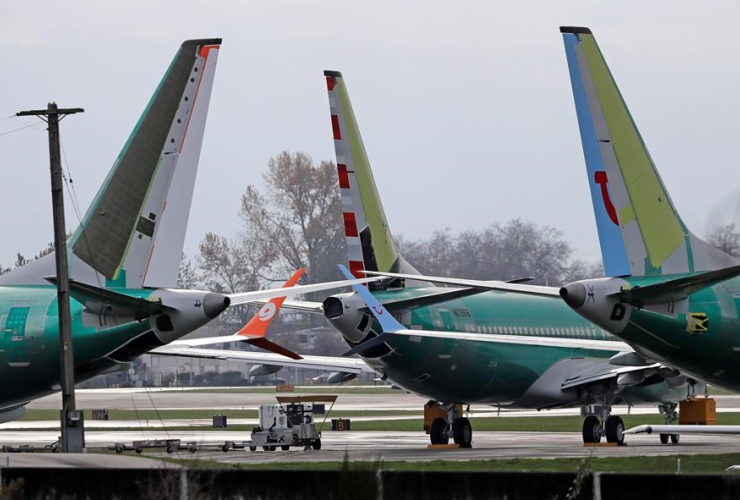 Boeing 737 MAX 8 planes, Boeing Co.'s 737 assembly facility, Renton, 