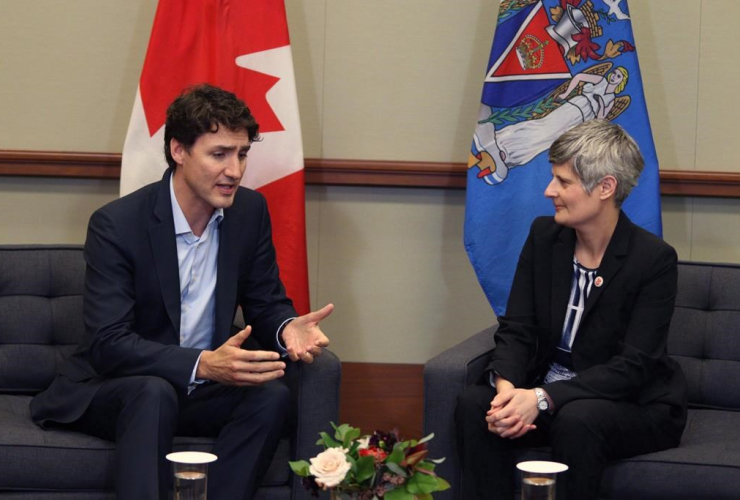 Prime Minister Justin Trudeau, Mayor Lisa Helps, 