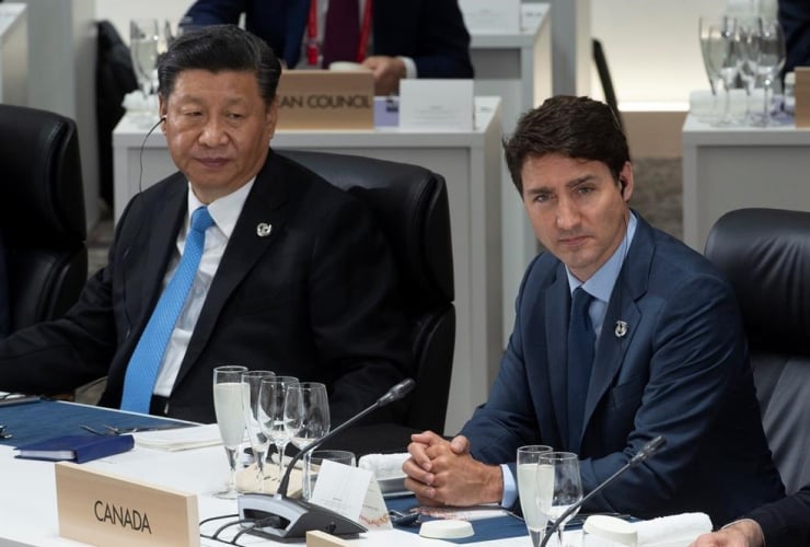 Canadian Prime Minister Justin Trudeau, Chinese President Xi Jinping, G20 Summit, Osaka, Japan,