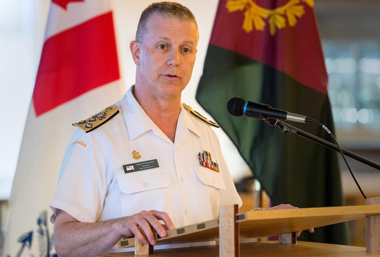 Vice Admiral Art McDonald, commander of the Royal Canadian Navy, HMCS Chicoutimi Health Surveillance Study
