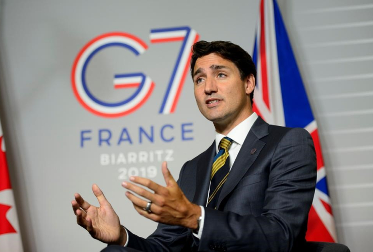 Prime Minister Justin Trudeau, G7 Summit, Biarritz, France, 