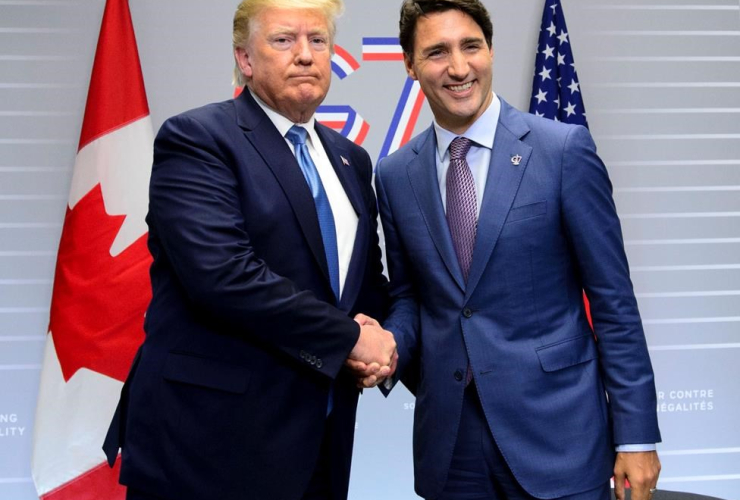 Prime Minister Justin Trudeau, U.S. President Donald Trump, G7 Summit, Biarritz, France,