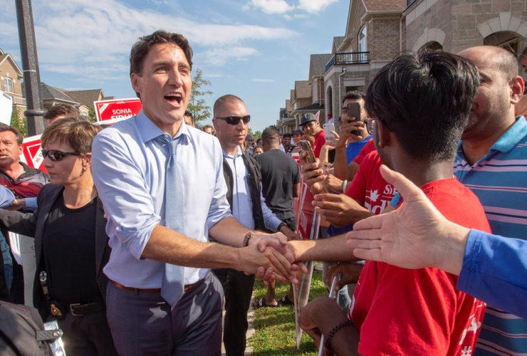 Liberal leader Justin Trudeau, Brampton, Ontario, 
