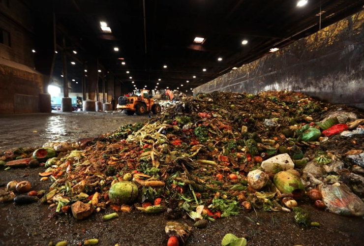 Waste Management facility, North Brooklyn, leftover food, bio-slurry, New York,