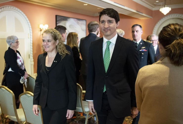 Prime Minister Justin Trudeau, Gov. Gen. Julie Payette,