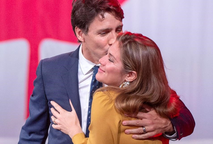 Liberal leader Justin Trudeau, Sophie Gregoire,