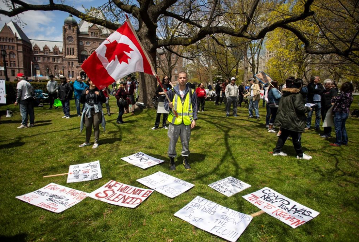 Protesters, Ontario Legislature, Toronto, 