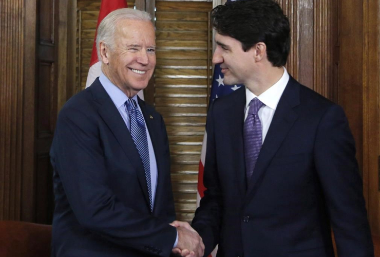 Prime Minister Justin Trudeau, US Vice-President Joe Biden,