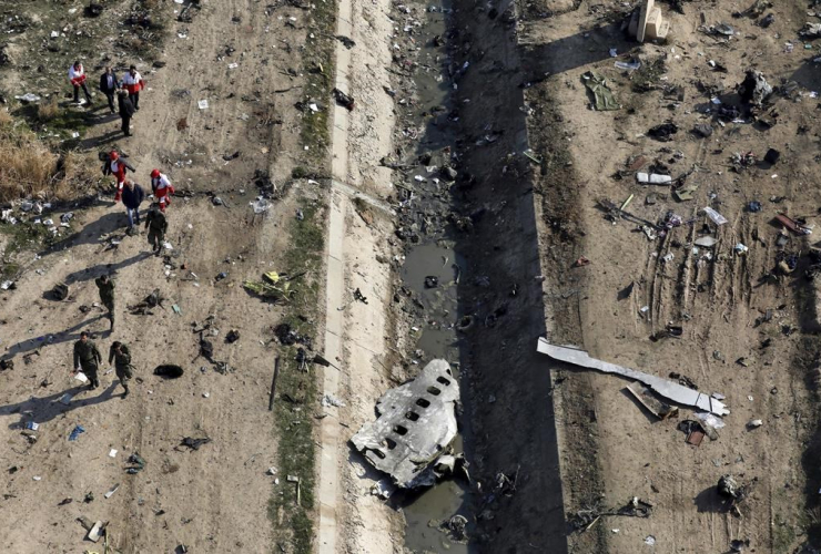rescue workers, Ukrainian plane, crash, Shahedshahr, Tehran, Iran,