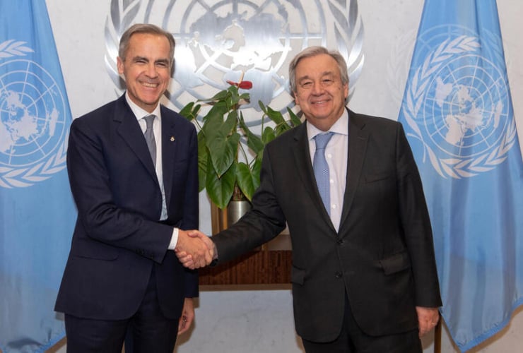Mark Carney and António Guterres