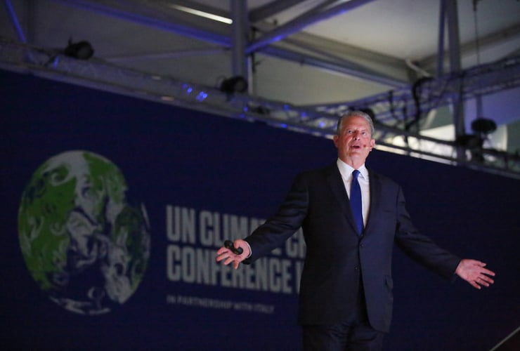 Al Gore at UN climate change conference in Glasgow, Scotland