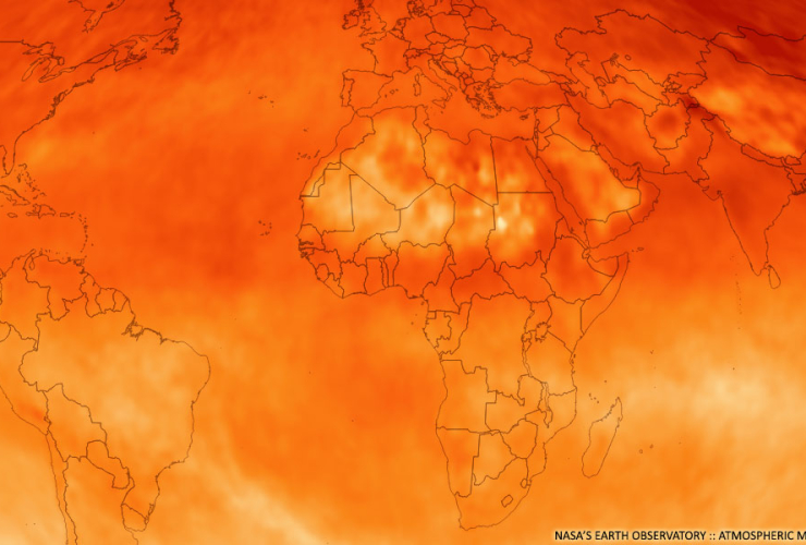 NASA Earth Observatory global view of atmospheric methane