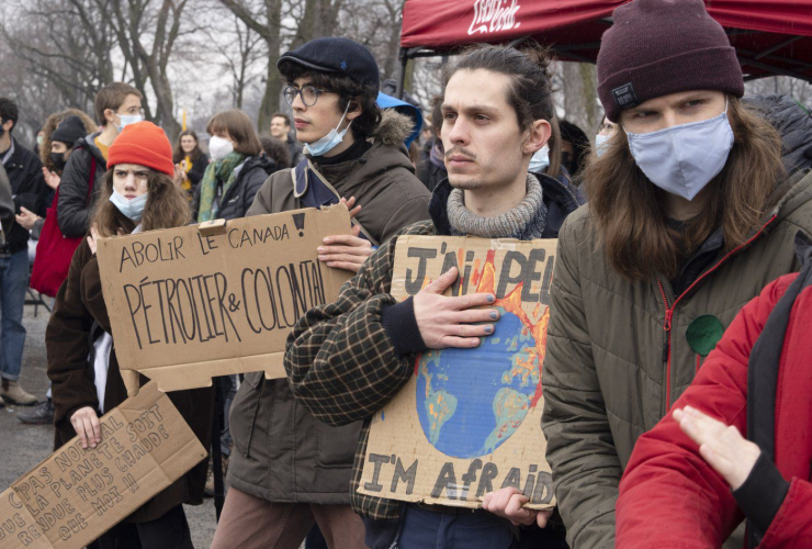 climate change protest, Montreal, 