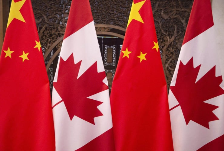 flags, Canada, China, Diaoyutai State Guesthouse, Beijing,