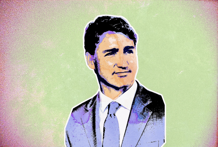 Graphic by Lev Krag of Justin Trudeau