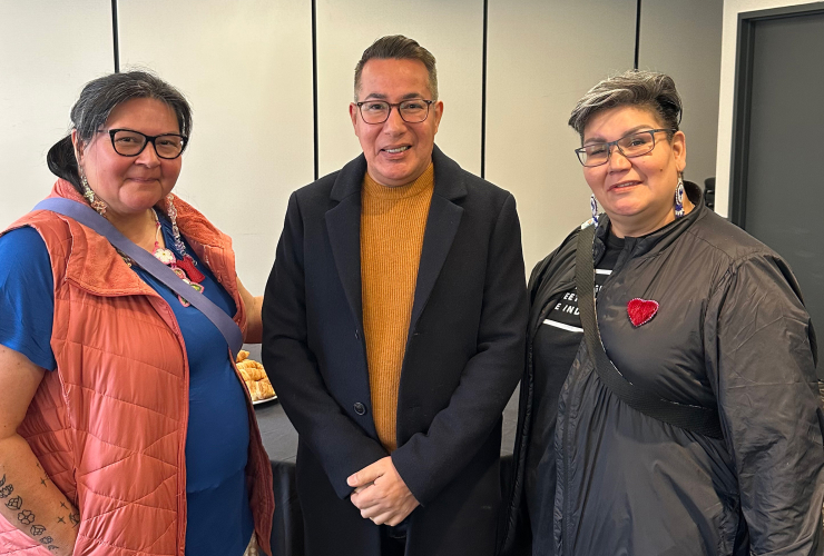 Sixties Scoop survivors Elaine Kicknosway and Daniel Frost meet with Colleen Cardinal, right. Photo supplied by Colleen Cardinal.