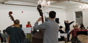 Queer Songbook Orchestra practices 'I Want A Hippopotamus for Christmas', Dec. 19, 2022