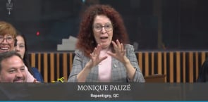 Bloc Québécois MP Monique Pauzé questions federal government on TMX in Question Period on Oct. 7.