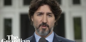 Trudeau silent for 21 seconds after question about Trump's response to protesters